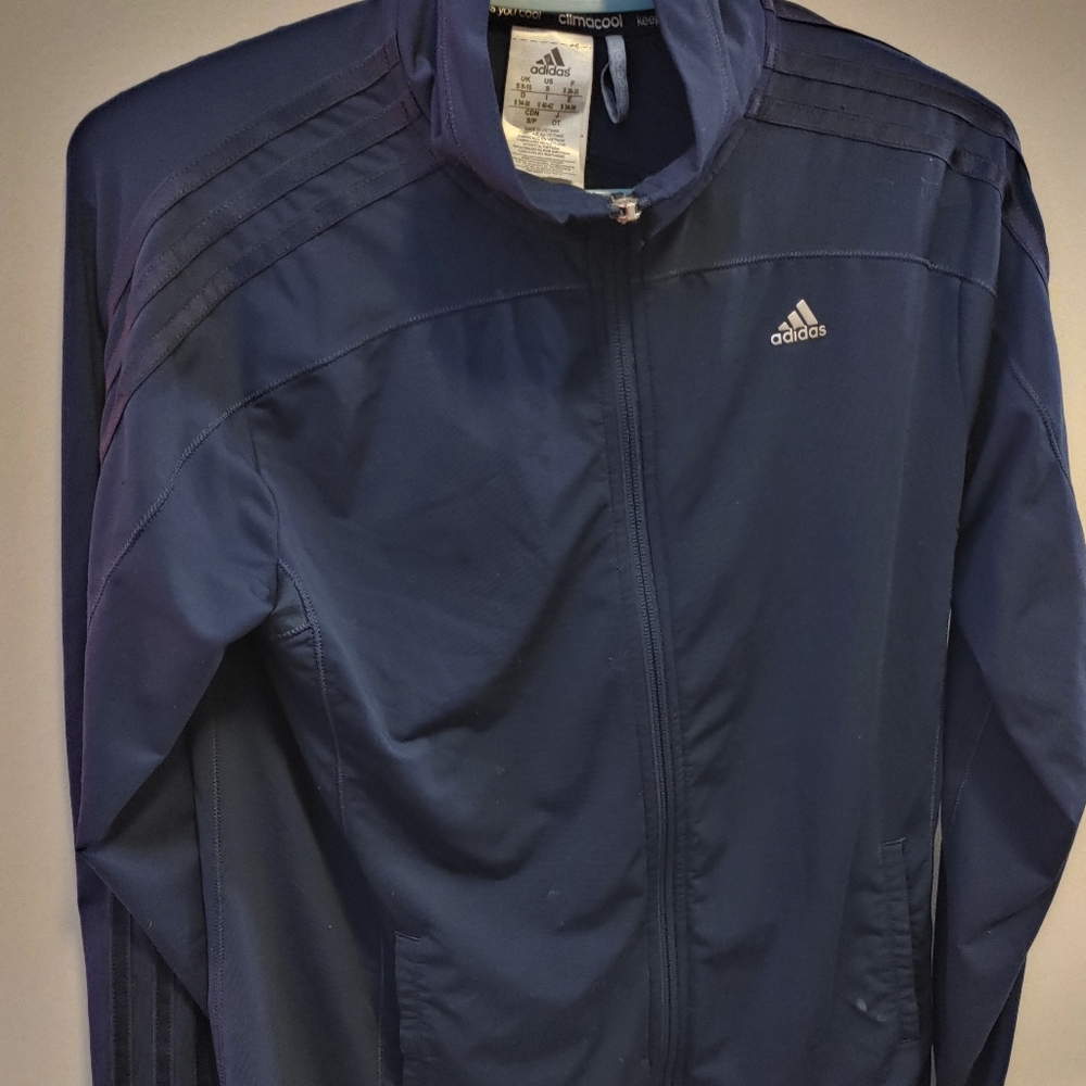 Blue adidas track jacket